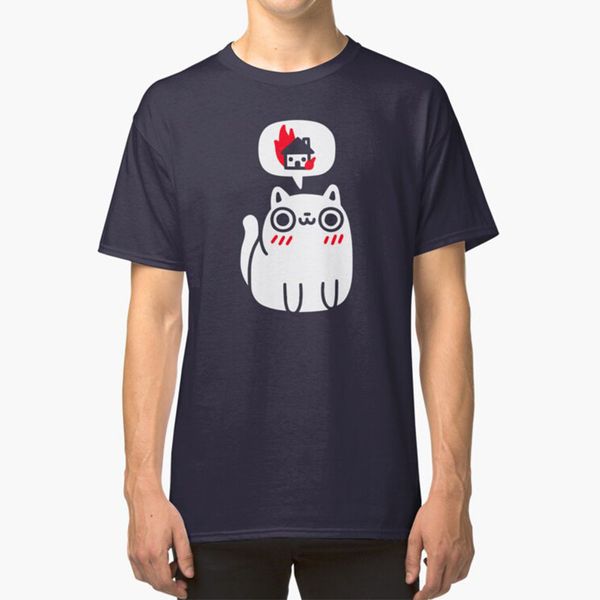 dreaming of destruction t - shirt cat cats funny cute destruction destroy fire explosion burn burn down