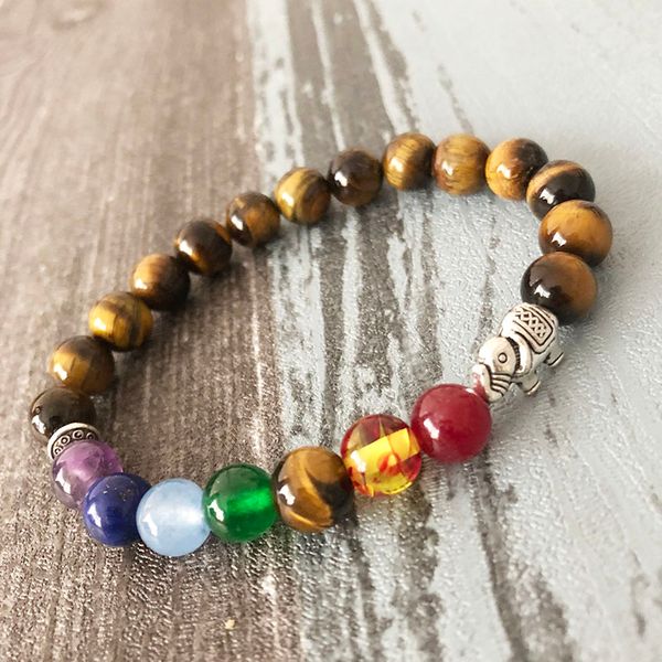 tennis 7 chakra bracelet tiger eye yoga elephant bracelets womens mens healing beads mala gift for her/him, Golden;silver
tennis 7 chakra bracelet tiger eye yoga elephant bracelets womens mens healing beads mala gift for her/him, Golden;silver