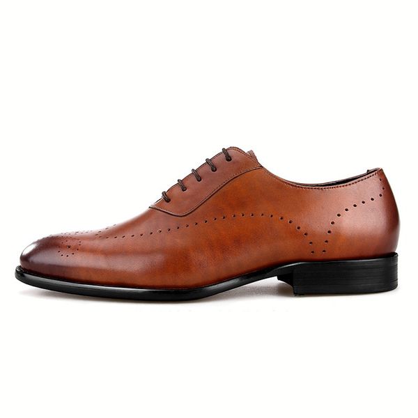 brand men brogue shoes wingtip carved genuine leather dress shoes england style pointed toe quality office wedding footwear, Black
brand men brogue shoes wingtip carved genuine leather dress shoes england style pointed toe quality office wedding footwear, Black