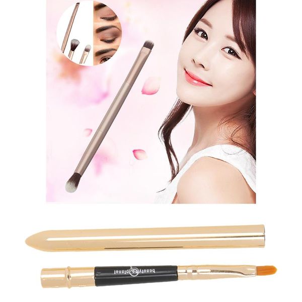 makeup brushes 2 packs soft nylon hair dual ended eyeshadow brush with cosmetics lipstick applicator
makeup brushes 2 packs soft nylon hair dual ended eyeshadow brush with cosmetics lipstick applicator