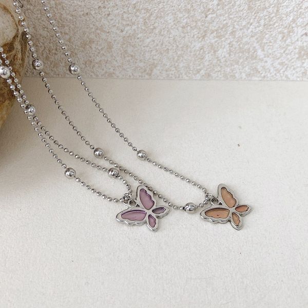 pendant necklaces kpop transparent purple butterfly choker clavicle chain necklace for women egirl party aesthetic accessories jewelry, Silver
pendant necklaces kpop transparent purple butterfly choker clavicle chain necklace for women egirl party aesthetic accessories jewelry, Silver