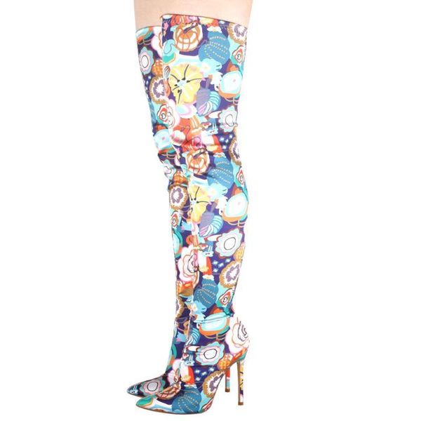 timetang autumn new special flower print pointed toe women thigh high long boots over the knee thin heel woman shoes size 34-44, Black
timetang autumn new special flower print pointed toe women thigh high long boots over the knee thin heel woman shoes size 34-44, Black