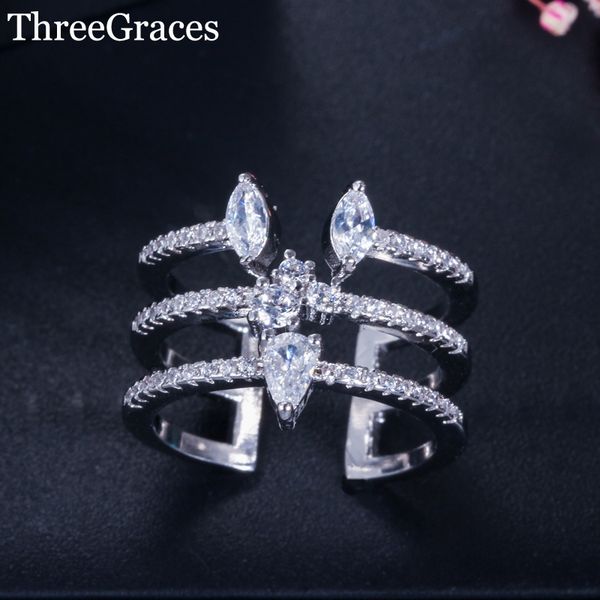 cluster rings threegraces chic design adjustable 3 layers geometric clear cubic zirconia open cuff ring for women party jewelry rg086, Golden;silver
cluster rings threegraces chic design adjustable 3 layers geometric clear cubic zirconia open cuff ring for women party jewelry rg086, Golden;silver