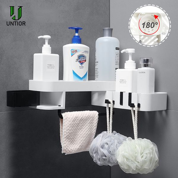 untior wall mounted bathroom shelf home kitchen punching storage rack creative 90 degree rotation bathroom accessories set
untior wall mounted bathroom shelf home kitchen punching storage rack creative 90 degree rotation bathroom accessories set