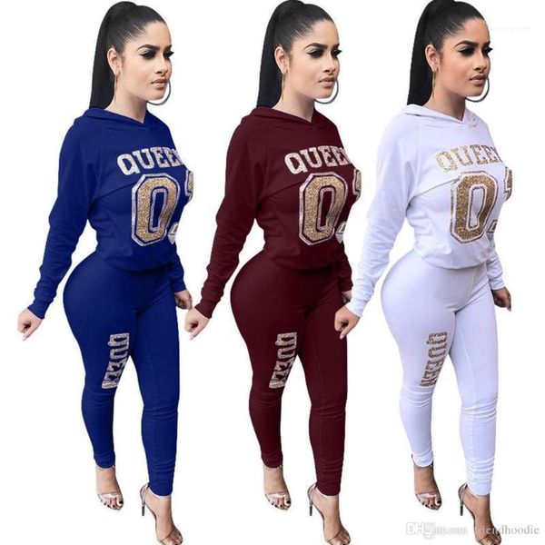 color clothing hooded sects fashion apparel women golden letter printed suits casual 2pcs pants solid, White
color clothing hooded sects fashion apparel women golden letter printed suits casual 2pcs pants solid, White