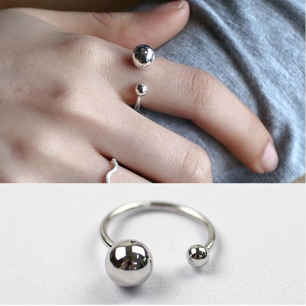 wedding rings silver color jewelry big and small double ball beads opening for women bague anillos, Slivery;golden
wedding rings silver color jewelry big and small double ball beads opening for women bague anillos, Slivery;golden