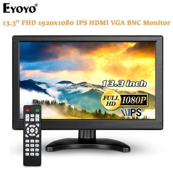 eyoyo 13.3" ips hdmi monitor 1920x1080 fhd 16: 9 lcd screen hdmi vga av bnc usb display for pc laphome security cctv camera
eyoyo 13.3" ips hdmi monitor 1920x1080 fhd 16: 9 lcd screen hdmi vga av bnc usb display for pc laphome security cctv camera