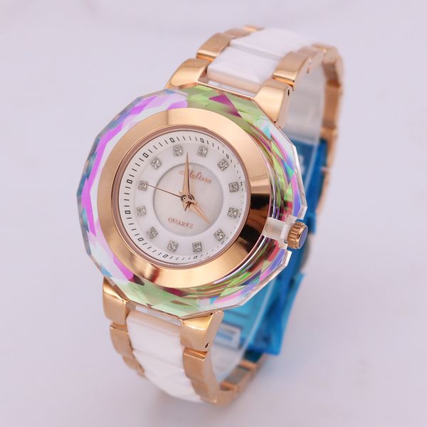 luxury lady women's watch ceramic elegant rhinestone fashion fine hours dress bracelet crystal girl birthday gift melissa box, Slivery;brown
luxury lady women's watch ceramic elegant rhinestone fashion fine hours dress bracelet crystal girl birthday gift melissa box, Slivery;brown