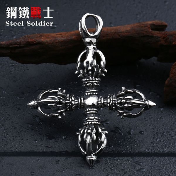 pendant necklaces steel soldier 2014 stainless vajra pestle tibetan can bring lucky for man, Silver
pendant necklaces steel soldier 2014 stainless vajra pestle tibetan can bring lucky for man, Silver