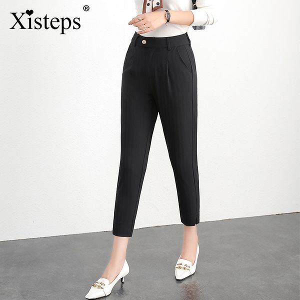 women's pants & capris xisteps casual pleated straight harem women office lady mid waist trousers 2021 autumn work, Black;white
women's pants & capris xisteps casual pleated straight harem women office lady mid waist trousers 2021 autumn work, Black;white