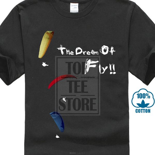 100% cotton o neck custom printed tshirt men t shirt paragliding the dream of fly women t shirt