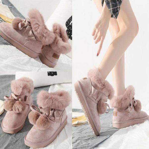 rabbit hair 2020 new snow boots women's short boots thickened warm women's boots autumn and winter wool shoes cotton shoes, Black
rabbit hair 2020 new snow boots women's short boots thickened warm women's boots autumn and winter wool shoes cotton shoes, Black