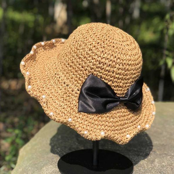 wide brim hats big pearl knitted straw hat women bow solid sun summer outdoors travel dome all match casual caps collapsible 55-58cm, Blue;gray
wide brim hats big pearl knitted straw hat women bow solid sun summer outdoors travel dome all match casual caps collapsible 55-58cm, Blue;gray