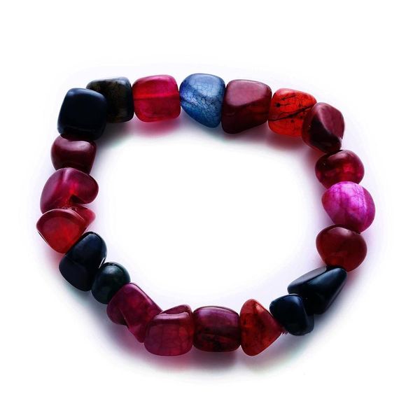 new european and american bracelets with irregular cracks coloured gravel hand string beads natural stone, Black
new european and american bracelets with irregular cracks coloured gravel hand string beads natural stone, Black