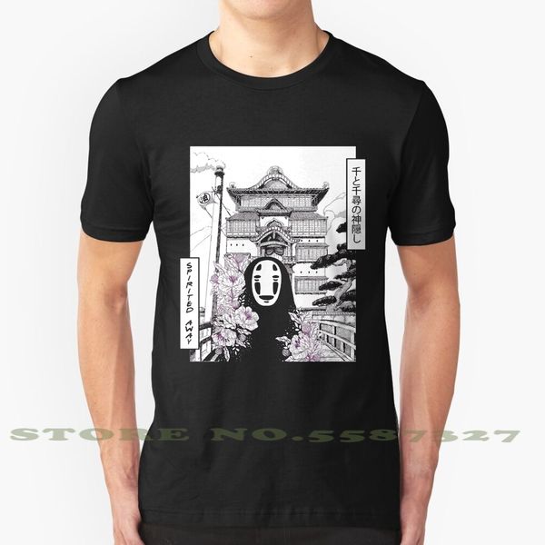 no face spirited away hayao miyazaki cool design trendy t-shirt tee no face spirited away studio ghibli haku chihiro anime manga