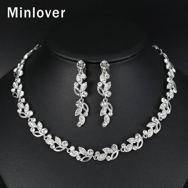 minlover elegant leaves bridal jewelry sets silver color rhinestone party necklace earring sets wedding jewelry for women mtl519
minlover elegant leaves bridal jewelry sets silver color rhinestone party necklace earring sets wedding jewelry for women mtl519