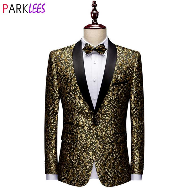 men's suits & blazers luxury floral jacquard tuxedo blazer men shawl lapel one button slim fit dress mens wedding dinner party homme, White;black
men's suits & blazers luxury floral jacquard tuxedo blazer men shawl lapel one button slim fit dress mens wedding dinner party homme, White;black