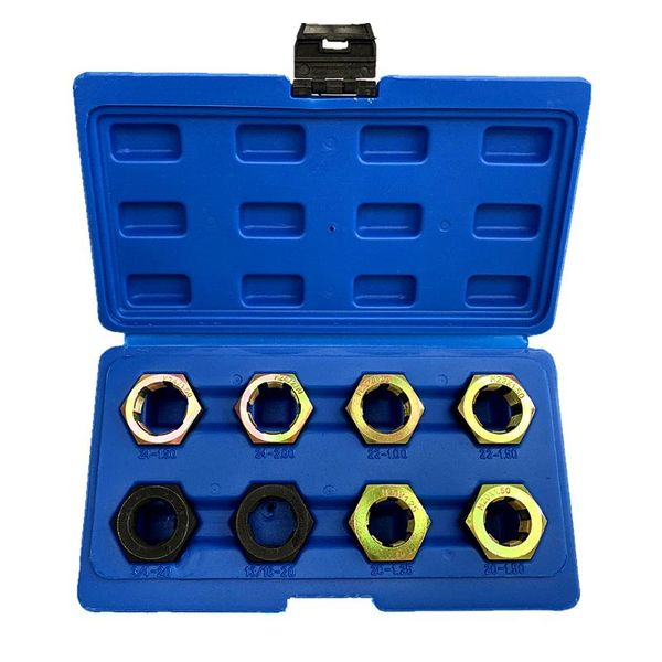 8pcs axle spindle rethreading set thread restore repair rethread tool mh2097 8 axle load thread group 
8pcs axle spindle rethreading set thread restore repair rethread tool mh2097 8 axle load thread group