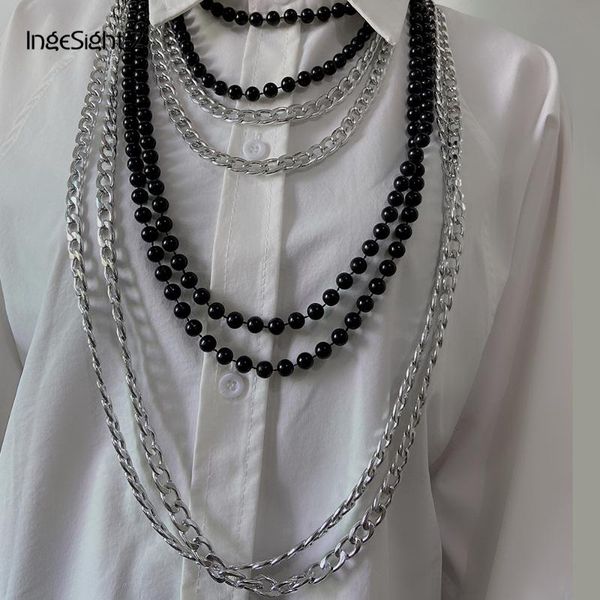 IngeSight.Z 5Pcs/Set Multi Layered Black Color Imitation Pearl Choker Necklace Collar Punk Exaggerated Long Necklaces Jewelry, Silver
IngeSight.Z 5Pcs/Set Multi Layered Black Color Imitation Pearl Choker Necklace Collar Punk Exaggerated Long Necklaces Jewelry, Silver