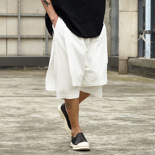 men's pants original summer linen shorts male chinese style seven-point group wide-leg cotton and loose beach seven-, Black
men's pants original summer linen shorts male chinese style seven-point group wide-leg cotton and loose beach seven-, Black