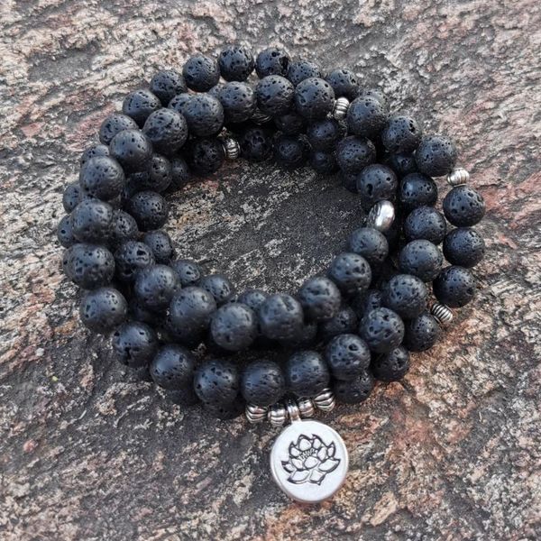charm bracelets 8mm natural lava stone 108 buddha mala bracelet or necklace yoga wrap for women lotus jewelry, Golden;silver
charm bracelets 8mm natural lava stone 108 buddha mala bracelet or necklace yoga wrap for women lotus jewelry, Golden;silver