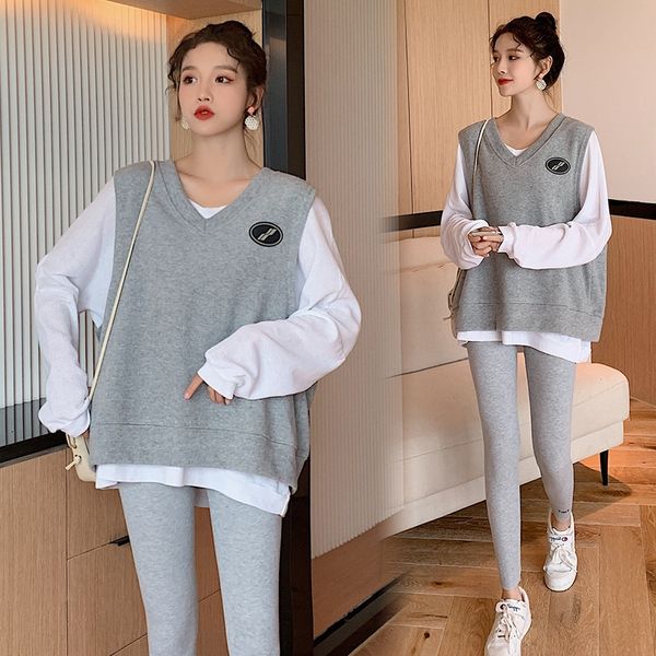 shirt suit autumn new simple v-neck base two-piece set pregnant women's vest shirt suit autumn new simple v-neck vest base pregnant wom, Gray
shirt suit autumn new simple v-neck base two-piece set pregnant women's vest shirt suit autumn new simple v-neck vest base pregnant wom, Gray