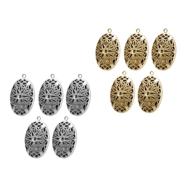 10 pieces hollow filigree flower p locket diy memorial pendant crafts, Silver
10 pieces hollow filigree flower p locket diy memorial pendant crafts, Silver