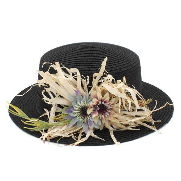 mistdawn fashion women's straw boater hat porkpie summer beach sun sailor bowler flat cap flower ribbon size 7 1/8, Blue;gray
mistdawn fashion women's straw boater hat porkpie summer beach sun sailor bowler flat cap flower ribbon size 7 1/8, Blue;gray