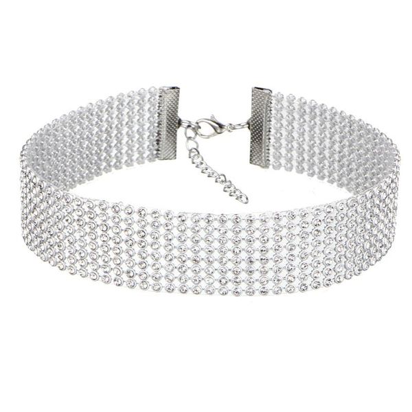 chokers luxury crystal rhinestone choker necklaces short adjustable statement chocker necklace for women bride jewelery collier, Golden;silver
chokers luxury crystal rhinestone choker necklaces short adjustable statement chocker necklace for women bride jewelery collier, Golden;silver