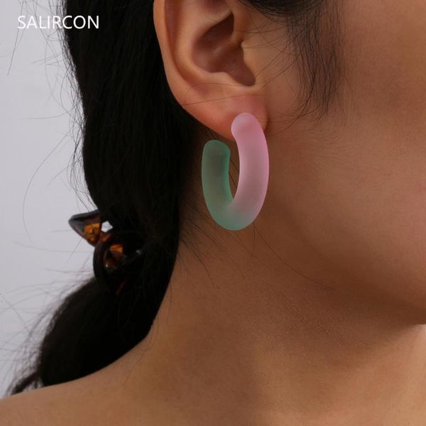 salircon kpop rainbow hoop earrings fashion gradient acrylic earring geometric c shaped ear piercing accessories women jewelry, Golden;silver
salircon kpop rainbow hoop earrings fashion gradient acrylic earring geometric c shaped ear piercing accessories women jewelry, Golden;silver