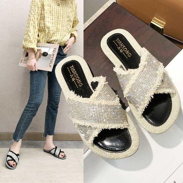 beach slippers women wear 2020 summer new with rhinestones word drag students soft bottom fashion net red x-shaped cross sandals, Black
beach slippers women wear 2020 summer new with rhinestones word drag students soft bottom fashion net red x-shaped cross sandals, Black
