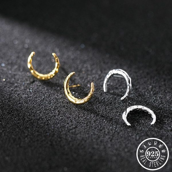 other 925 solid sterling silver minimalist moon shape punk gold color plated party ear studs fine jewelry earrings for women, Golden;silver
other 925 solid sterling silver minimalist moon shape punk gold color plated party ear studs fine jewelry earrings for women, Golden;silver