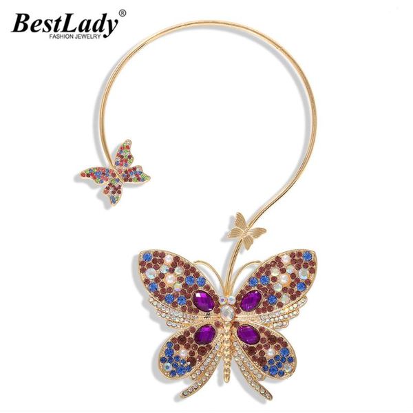 lady luxury crystal butterfly pendant necklace for women bohemian multi color cuff chokers wedding statement necklace new, Silver
lady luxury crystal butterfly pendant necklace for women bohemian multi color cuff chokers wedding statement necklace new, Silver