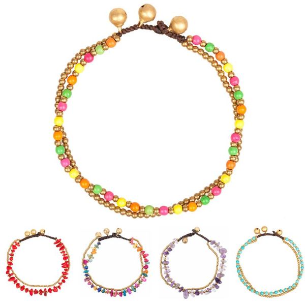 2020 boho women's stone beaded chain two layers ankle bracelet handmade anklet foot chain on the leg enkelbandje, Red;blue
2020 boho women's stone beaded chain two layers ankle bracelet handmade anklet foot chain on the leg enkelbandje, Red;blue