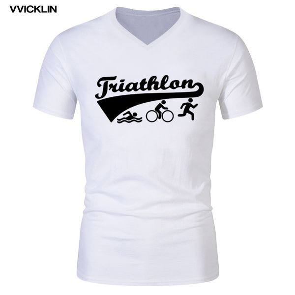 men's summer fashion triathlon v neck t shirt summer short sleeve cotton t-shirt cycle runer swimer print tee plus size 
men's summer fashion triathlon v neck t shirt summer short sleeve cotton t-shirt cycle runer swimer print tee plus size