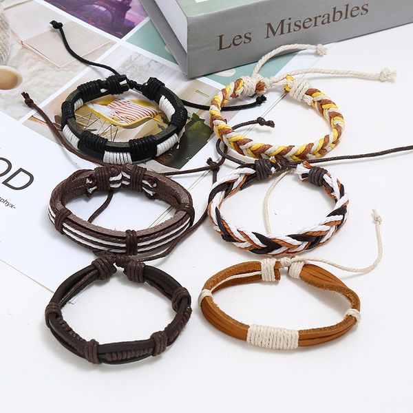 folk-custom style rope braided leather bracelet for men handmade multilayer wrap bracelets&bangles lucky jewelry, Golden;silver
folk-custom style rope braided leather bracelet for men handmade multilayer wrap bracelets&bangles lucky jewelry, Golden;silver