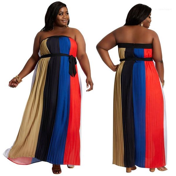 designer bohemian dress strapless style striped printed pleated dress fashion plus size female clothing summer ladies, Black;gray
designer bohemian dress strapless style striped printed pleated dress fashion plus size female clothing summer ladies, Black;gray