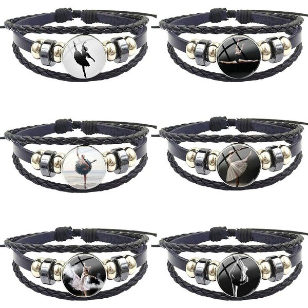 charm bracelets ballerina fashion pendant for women men party glass cabochon black leather bracelet bangle vintage jewelry, Golden;silver
charm bracelets ballerina fashion pendant for women men party glass cabochon black leather bracelet bangle vintage jewelry, Golden;silver