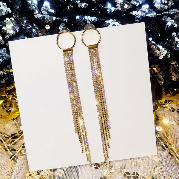 dangle & chandelier statement rhinestone tassel earrings for women korean long with stones gold color party fashion jewelry bijoux gift, Silver
dangle & chandelier statement rhinestone tassel earrings for women korean long with stones gold color party fashion jewelry bijoux gift, Silver