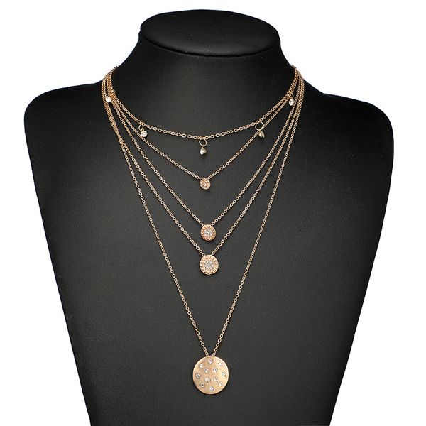 pendant necklaces 2021 ladies necklace fashion geometric size alloy disc plum blossom 5-layer jewelry, Silver
pendant necklaces 2021 ladies necklace fashion geometric size alloy disc plum blossom 5-layer jewelry, Silver