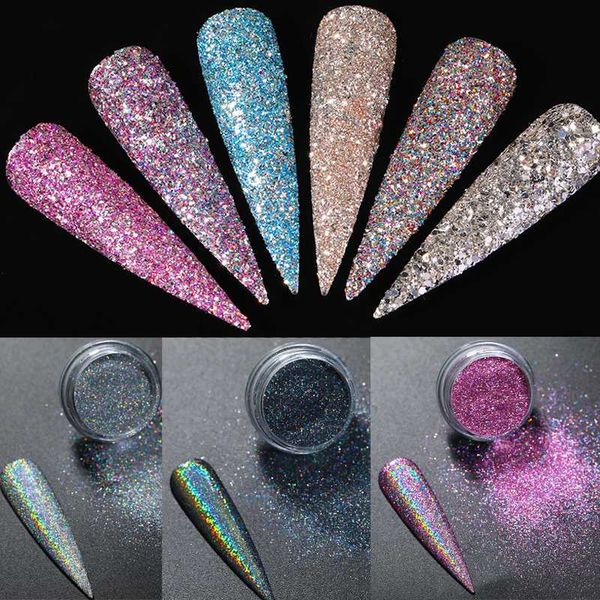 1 box holographics nail powder six colors sliver/pibk/blue nail glitter sequins dust art decoration diy polish tools, Silver;gold
1 box holographics nail powder six colors sliver/pibk/blue nail glitter sequins dust art decoration diy polish tools, Silver;gold