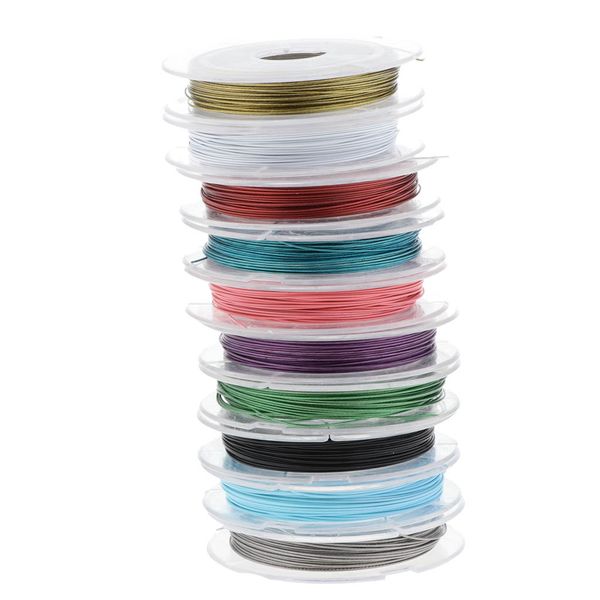 10 roll 0.38mm glossy polished steel beading wire necklace bracelet crafting, Silver
10 roll 0.38mm glossy polished steel beading wire necklace bracelet crafting, Silver