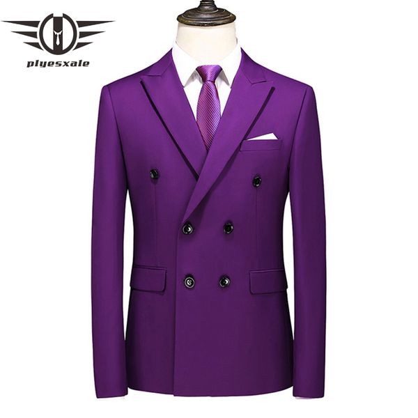 mens double breasted blazer suit jacket two splits purple wedding blazer for men slim fit men's formal casual blazers 6xl q921, White;black
mens double breasted blazer suit jacket two splits purple wedding blazer for men slim fit men's formal casual blazers 6xl q921, White;black