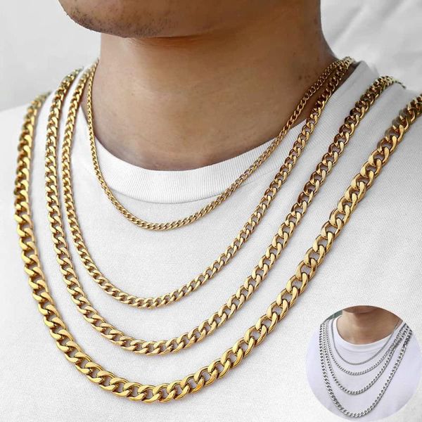 women men stainless steel necklace 4 6 8 10 mm gold silver color curb cuban link chain necklace for women men dropship lknm173
women men stainless steel necklace 4 6 8 10 mm gold silver color curb cuban link chain necklace for women men dropship lknm173