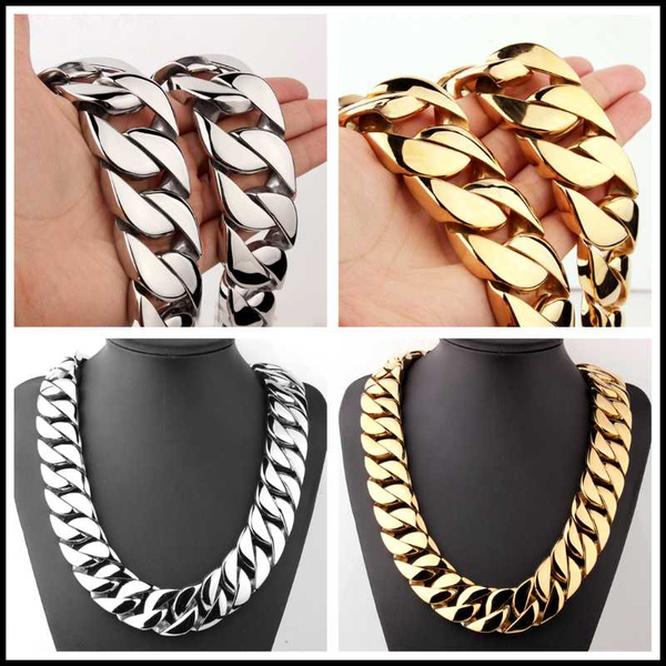 heavy stainless steel cuban curb link chain sporty men's women's necklace/bracelet unisex's new jewelry 7-40inch cool gift, Silver
heavy stainless steel cuban curb link chain sporty men's women's necklace/bracelet unisex's new jewelry 7-40inch cool gift, Silver