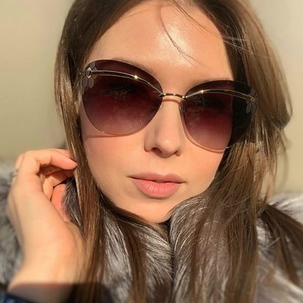 vintage rimless hollow out lens sunglasses for women elegant sun glasses female eyebrow shape cat eye shades, White;black
vintage rimless hollow out lens sunglasses for women elegant sun glasses female eyebrow shape cat eye shades, White;black