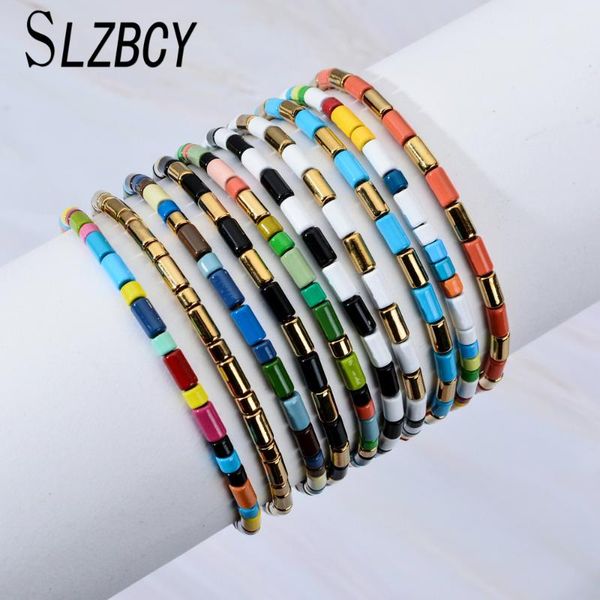 new simple stainless steel porcelain beads strand bracelets for women colorful alloy braided bracelet party jewelry pulsera, Black
new simple stainless steel porcelain beads strand bracelets for women colorful alloy braided bracelet party jewelry pulsera, Black