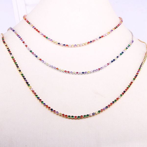 chains 6pcs mix color necklace with rainbow cz tennis chain colorful zirconia charm adjustable, Silver
chains 6pcs mix color necklace with rainbow cz tennis chain colorful zirconia charm adjustable, Silver