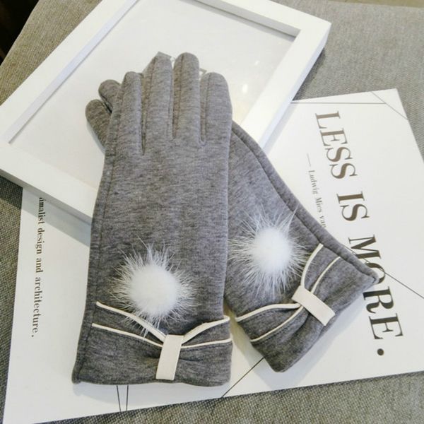 five fingers gloves korean white hair ball touch screen thick cute warm women winter autumn spring mittens, Blue;gray
five fingers gloves korean white hair ball touch screen thick cute warm women winter autumn spring mittens, Blue;gray