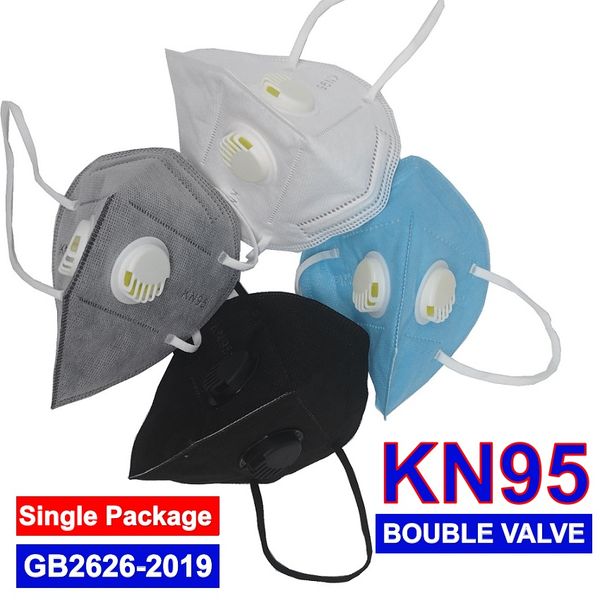 KN 95 2 Valve Mask With 2 Respirators Breathing Valves On Each Sides Face Mask Use DHL Fast Shipping Fast Arrival 
KN 95 2 Valve Mask With 2 Respirators Breathing Valves On Each Sides Face Mask Use DHL Fast Shipping Fast Arrival